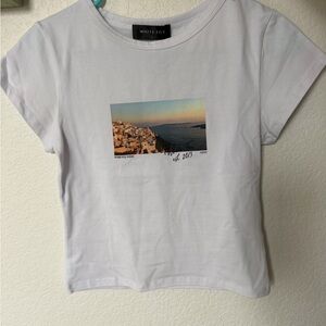 White Fox Boutique White Scenic Photo Graphic Tee